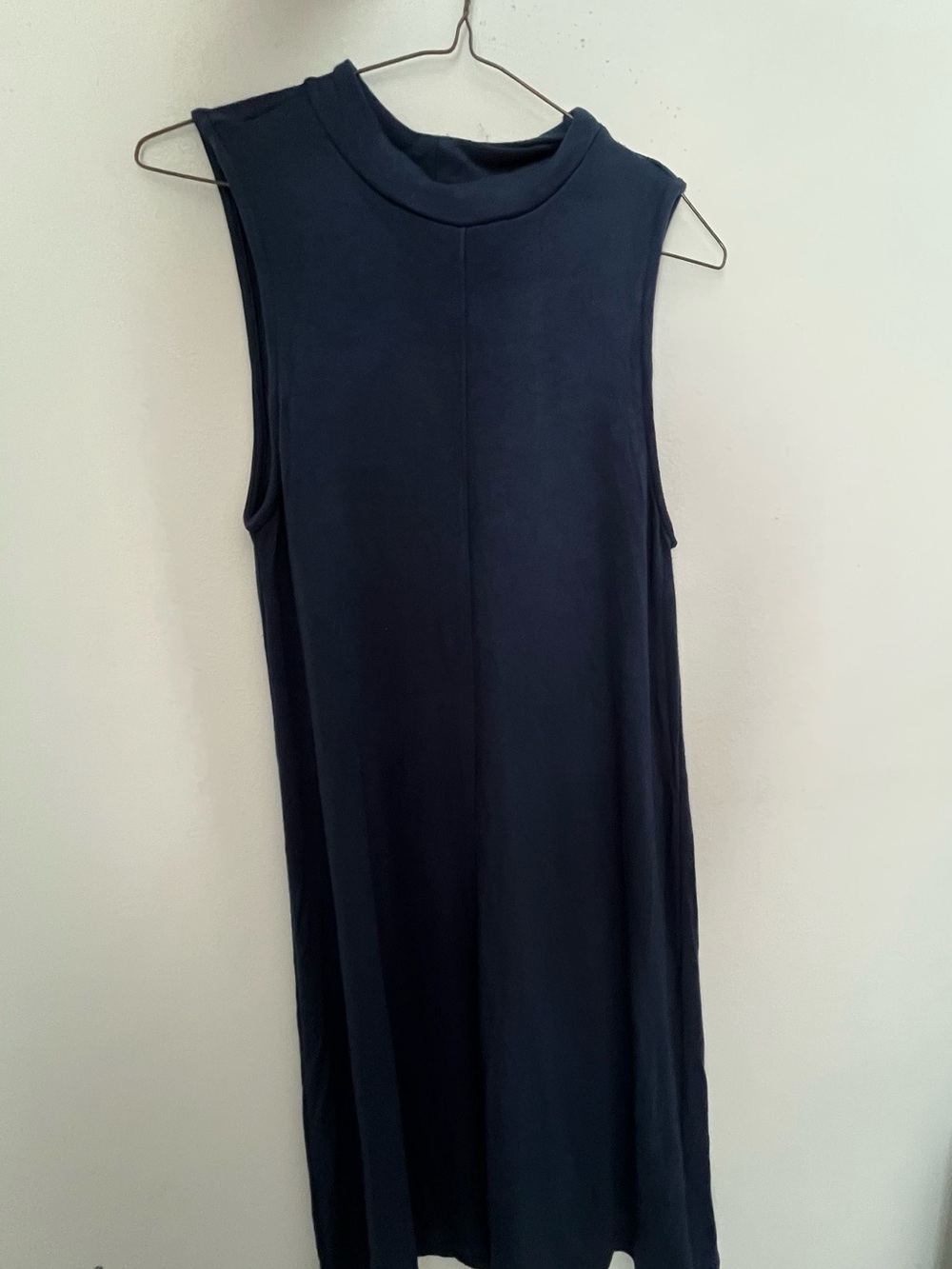 Joan Vass Mock Neck Sleeveless Dress
